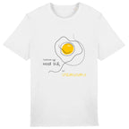 No Shit Shirts - Casual T-Shirt (Backprint): Scrambled eggs need skill, not chromosomes. - Casual T-Shirts - basic