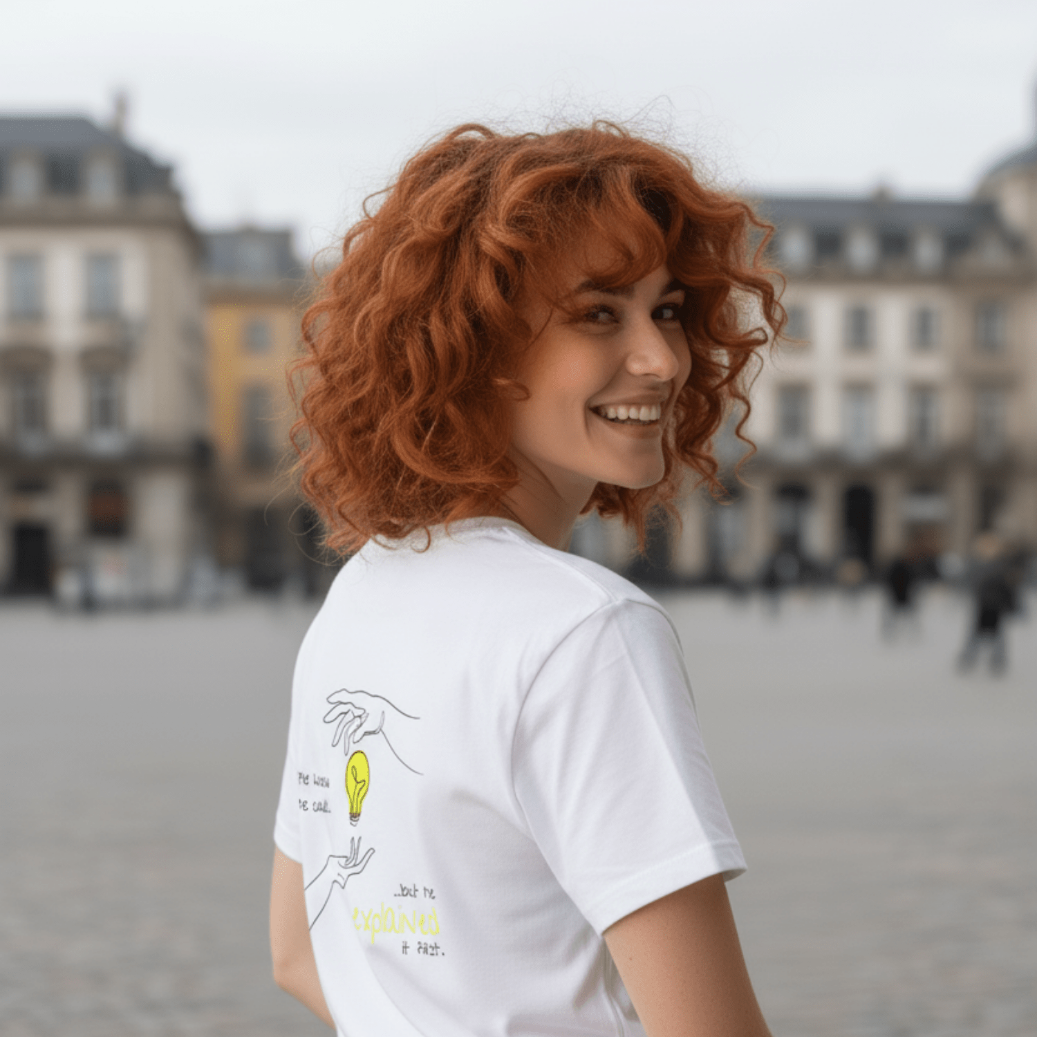 No Shit Shirts - Casual T-Shirt (Backprint): She knew she could, but he explained it first. - Casual T-Shirts - basic