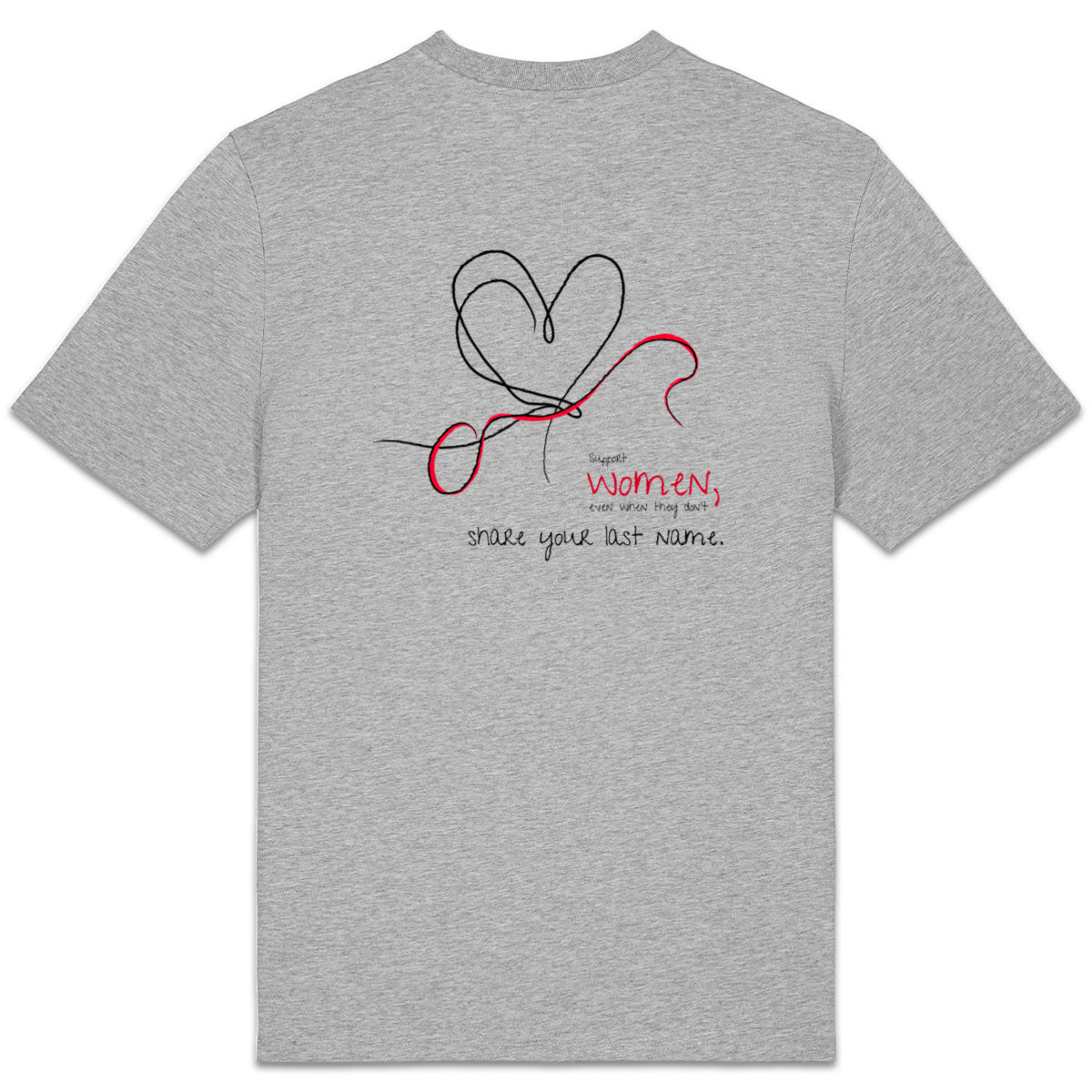 No Shit Shirts - Casual T-Shirt (Backprint): Support women, even when they don’t share your last name. - Casual T-Shirts - basic