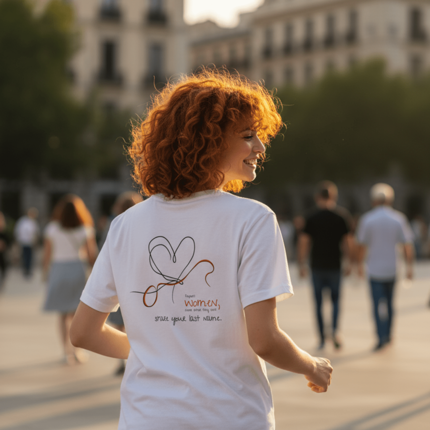 No Shit Shirts - Casual T-Shirt (Backprint): Support women, even when they don’t share your last name. - Casual T-Shirts - basic