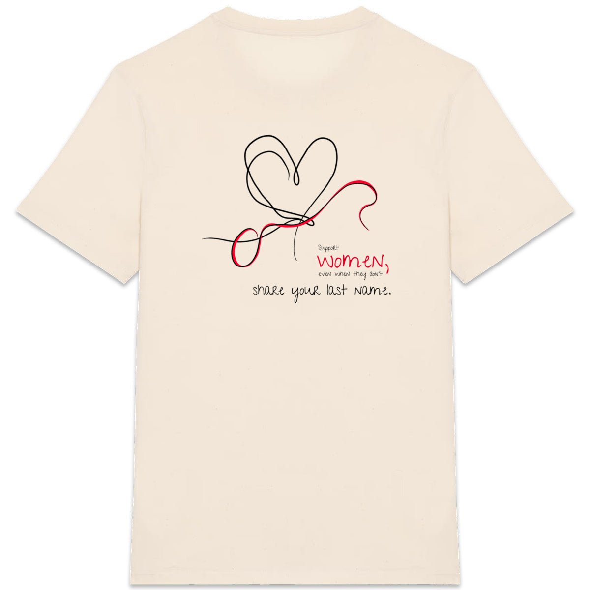 No Shit Shirts - Casual T-Shirt (Backprint): Support women, even when they don’t share your last name. - Casual T-Shirts - basic