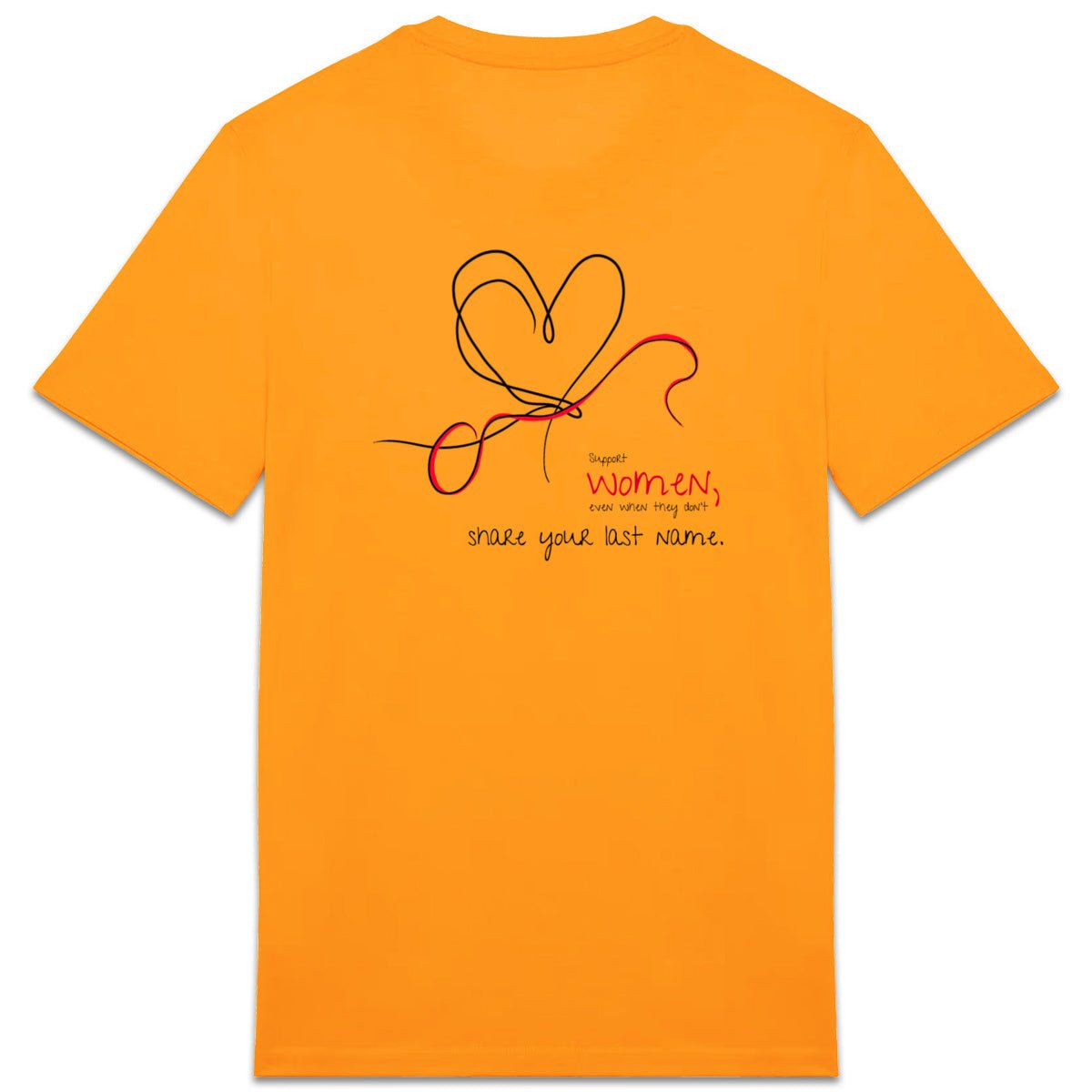 No Shit Shirts - Casual T-Shirt (Backprint): Support women, even when they don’t share your last name. - Casual T-Shirts - basic