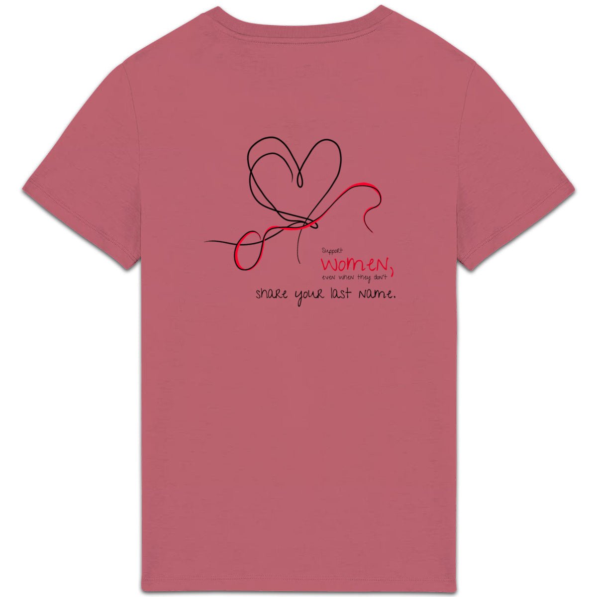 No Shit Shirts - Casual T-Shirt (Backprint): Support women, even when they don’t share your last name. - Casual T-Shirts - basic