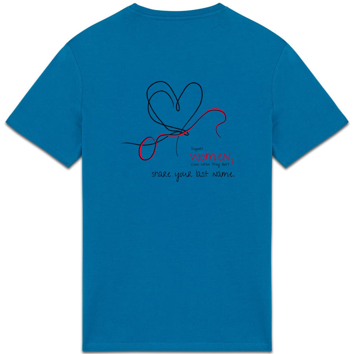 No Shit Shirts - Casual T-Shirt (Backprint): Support women, even when they don’t share your last name. - Casual T-Shirts - basic