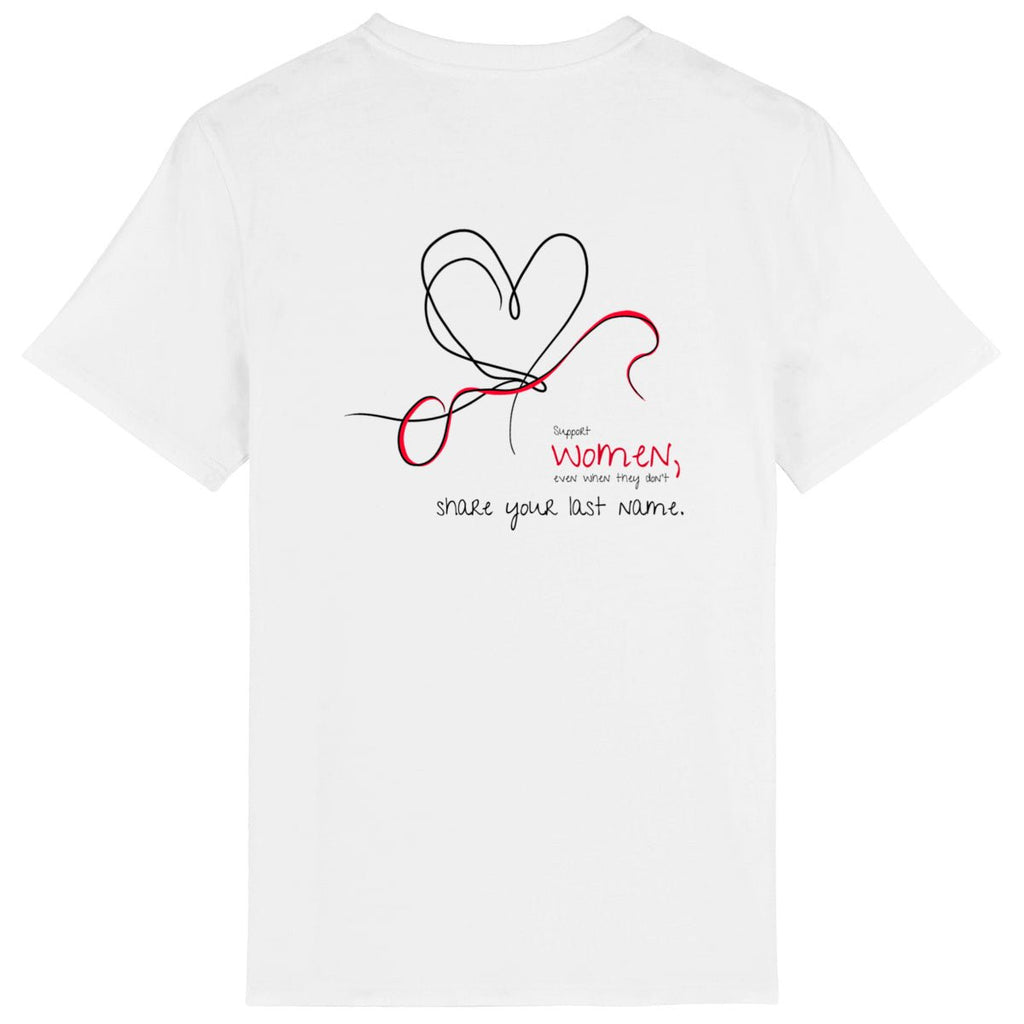 No Shit Shirts - Casual T-Shirt (Backprint): Support women, even when they don’t share your last name. - Casual T-Shirts - basic