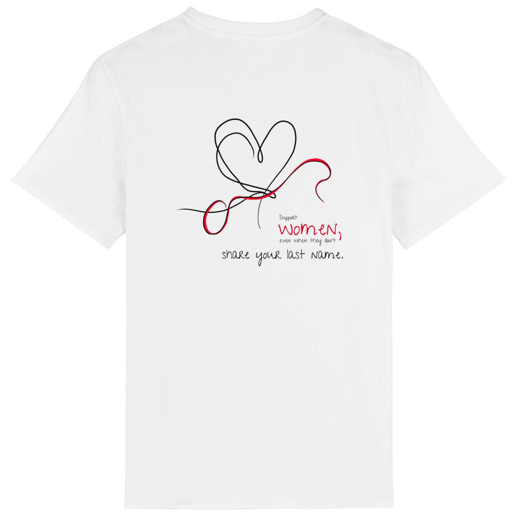 No Shit Shirts - Casual T-Shirt (Backprint): Support women, even when they don’t share your last name. - Casual T-Shirts - basic