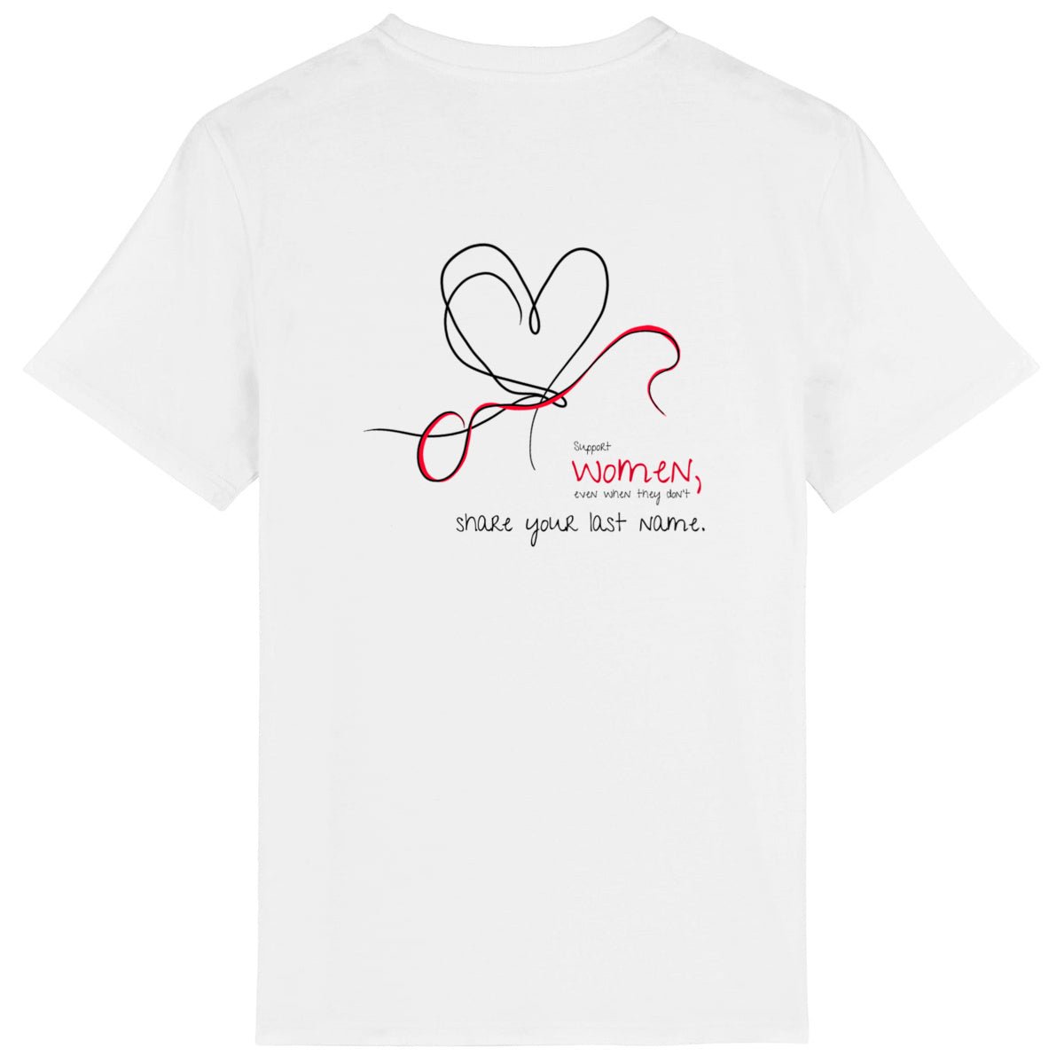 No Shit Shirts - Casual T-Shirt (Backprint): Support women, even when they don’t share your last name. - Casual T-Shirts - basic