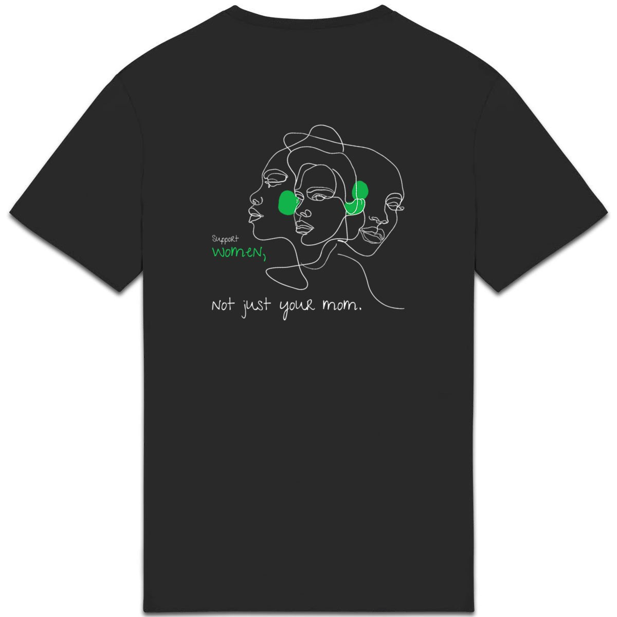 No Shit Shirts - Casual T-Shirt (Backprint): Support women. Not just your mom - Casual T-Shirts - basic