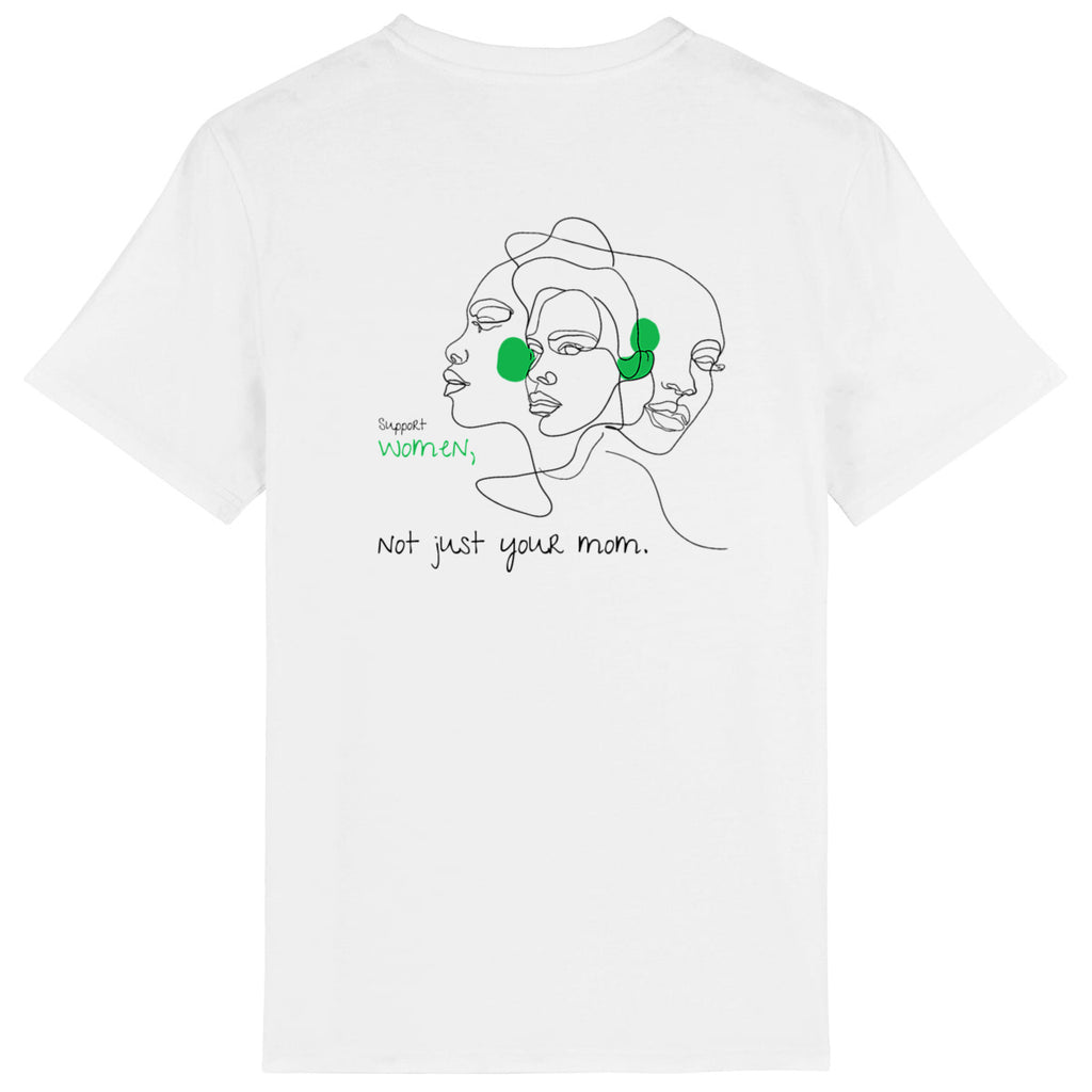 No Shit Shirts - Casual T-Shirt (Backprint): Support women. Not just your mom - Casual T-Shirts - basic