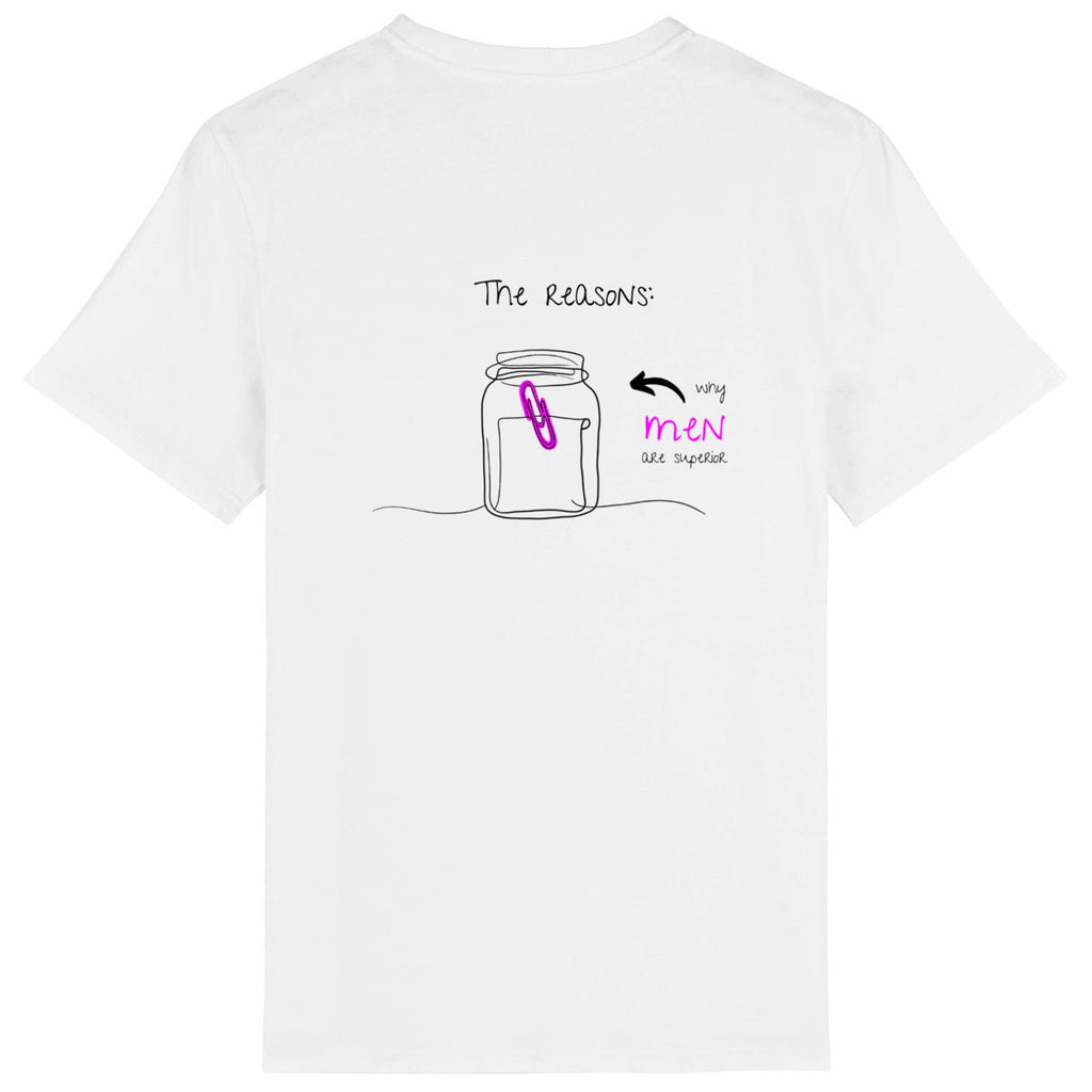 No Shit Shirts - Casual T-Shirt (Backprint): The reasons why men are superior: - Casual T-Shirts - basic