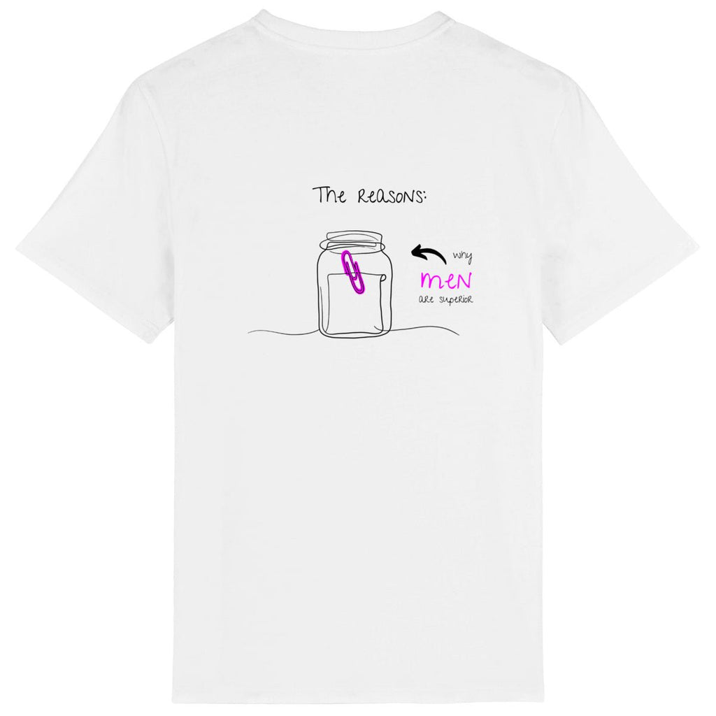 No Shit Shirts - Casual T-Shirt (Backprint): The reasons why men are superior: - Casual T-Shirts - basic