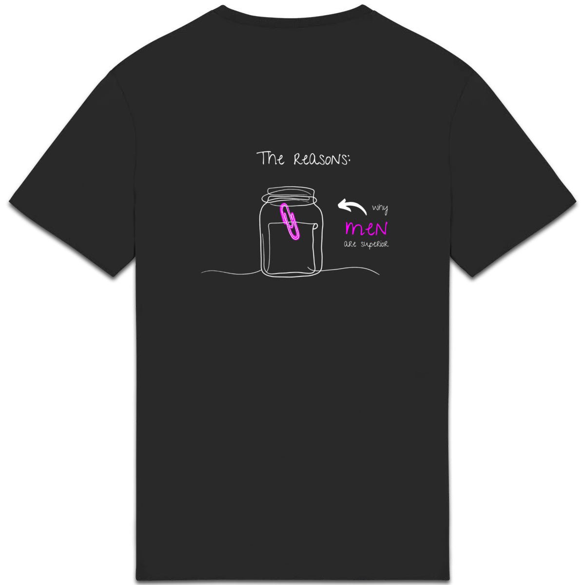 No Shit Shirts - Casual T-Shirt (Backprint): The reasons why men are superior: - Casual T-Shirts - basic