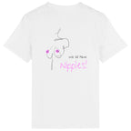 No Shit Shirts - Casual T-Shirt (Backprint): We all have nipples! - Body & Autonomy & Sexism - basic