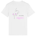 No Shit Shirts - Casual T-Shirt (Backprint): We all have nipples! - Body & Autonomy & Sexism - basic