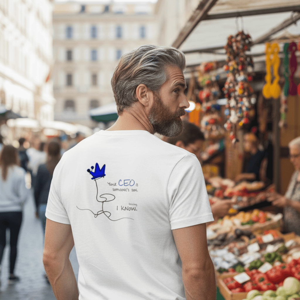 No Shit Shirts - Casual T-Shirt (Backprint): Your CEO is someone’s son. Shocking, I know. - Casual T-Shirts - basic