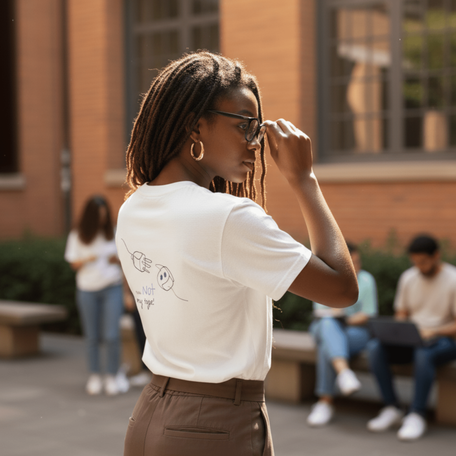 No Shit Shirts - Casual T-Shirt (Backprint): Your not my type - Body & Autonomy & Sexism - basic