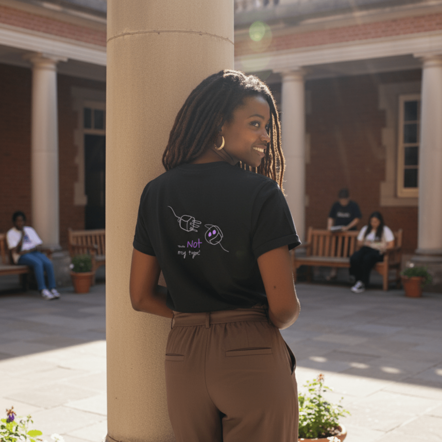 No Shit Shirts - Casual T-Shirt (Backprint): Your not my type - Body & Autonomy & Sexism - basic