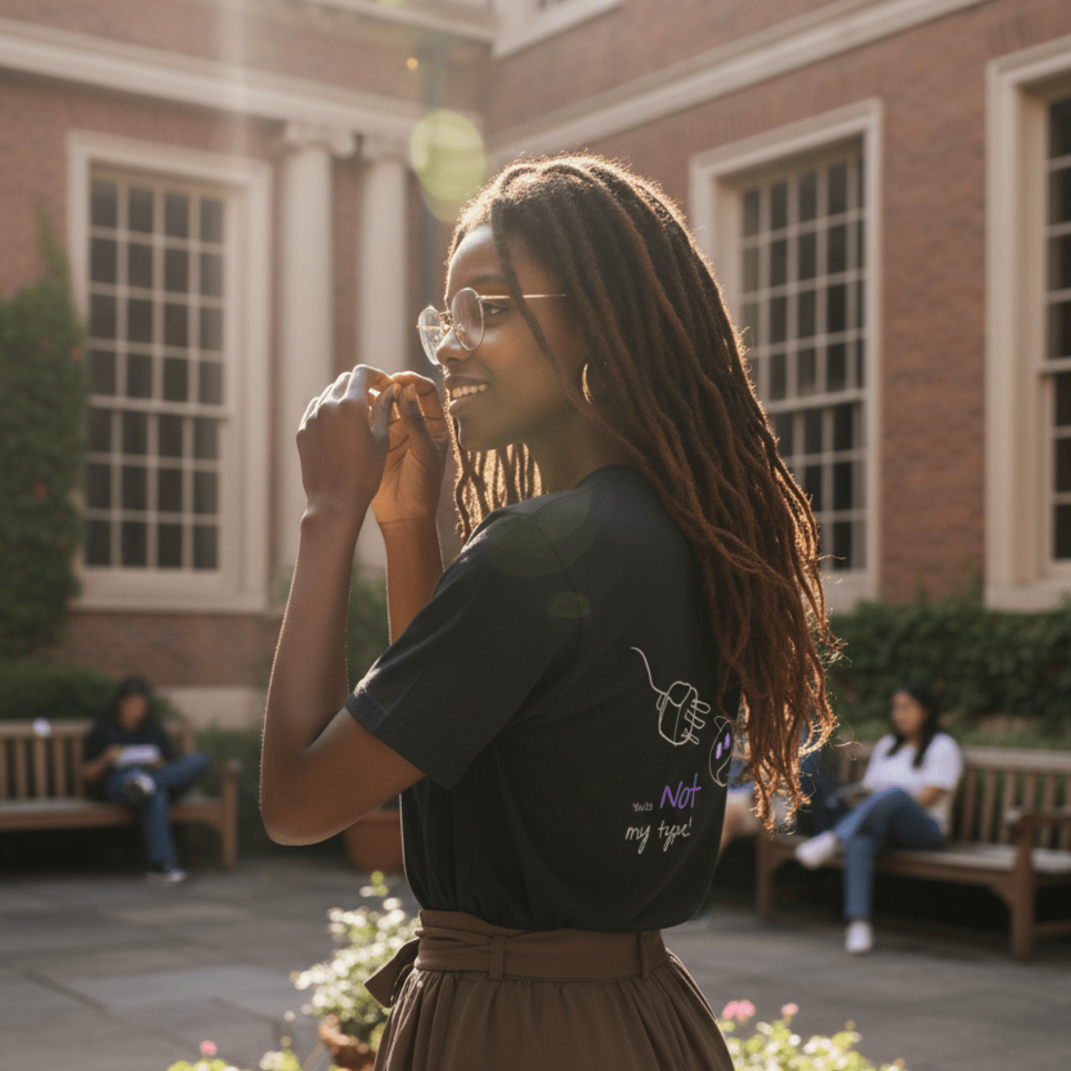 No Shit Shirts - Casual T-Shirt (Backprint): Your not my type - Body & Autonomy & Sexism - basic