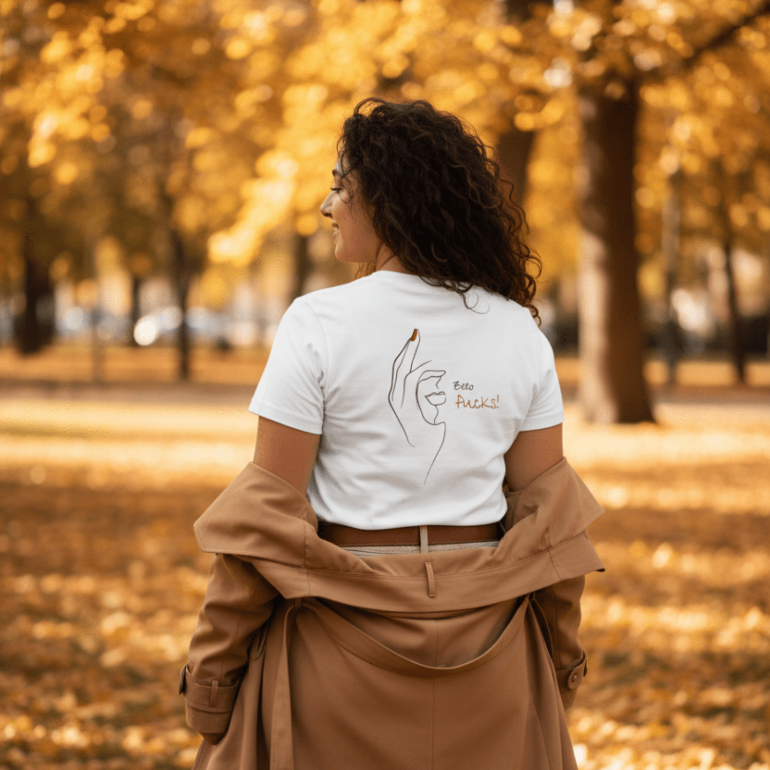 No Shit Shirts - Casual T-Shirt (Backprint): Zero Fucks - Casual T-Shirts - basic