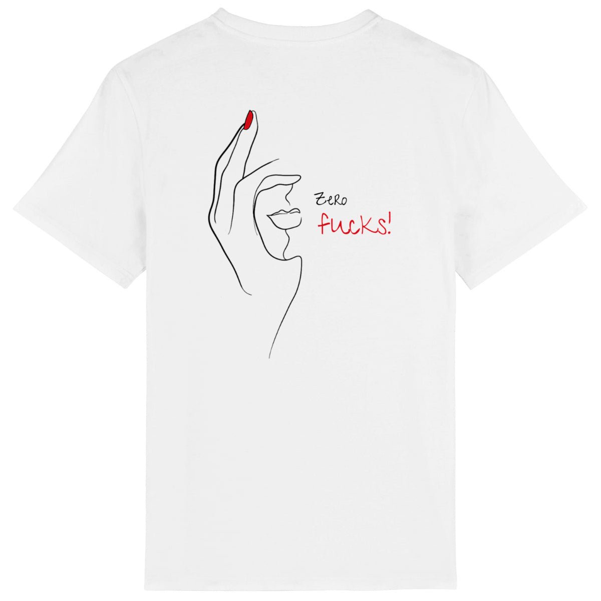 No Shit Shirts - Casual T-Shirt (Backprint): Zero Fucks - Casual T-Shirts - basic