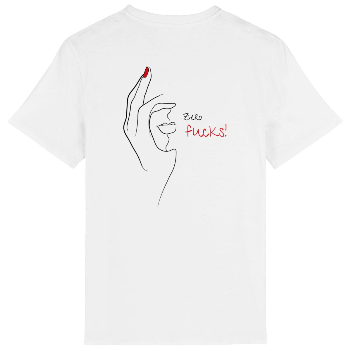 No Shit Shirts - Casual T-Shirt (Backprint): Zero Fucks - Casual T-Shirts - basic