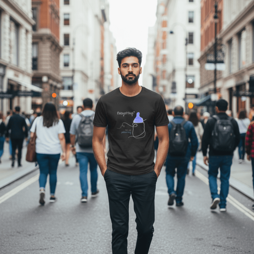 No Shit Shirts - Casual T-Shirt (Frontprint Large): Babysitting? That’s called parenting! - Casual T-Shirts - basic