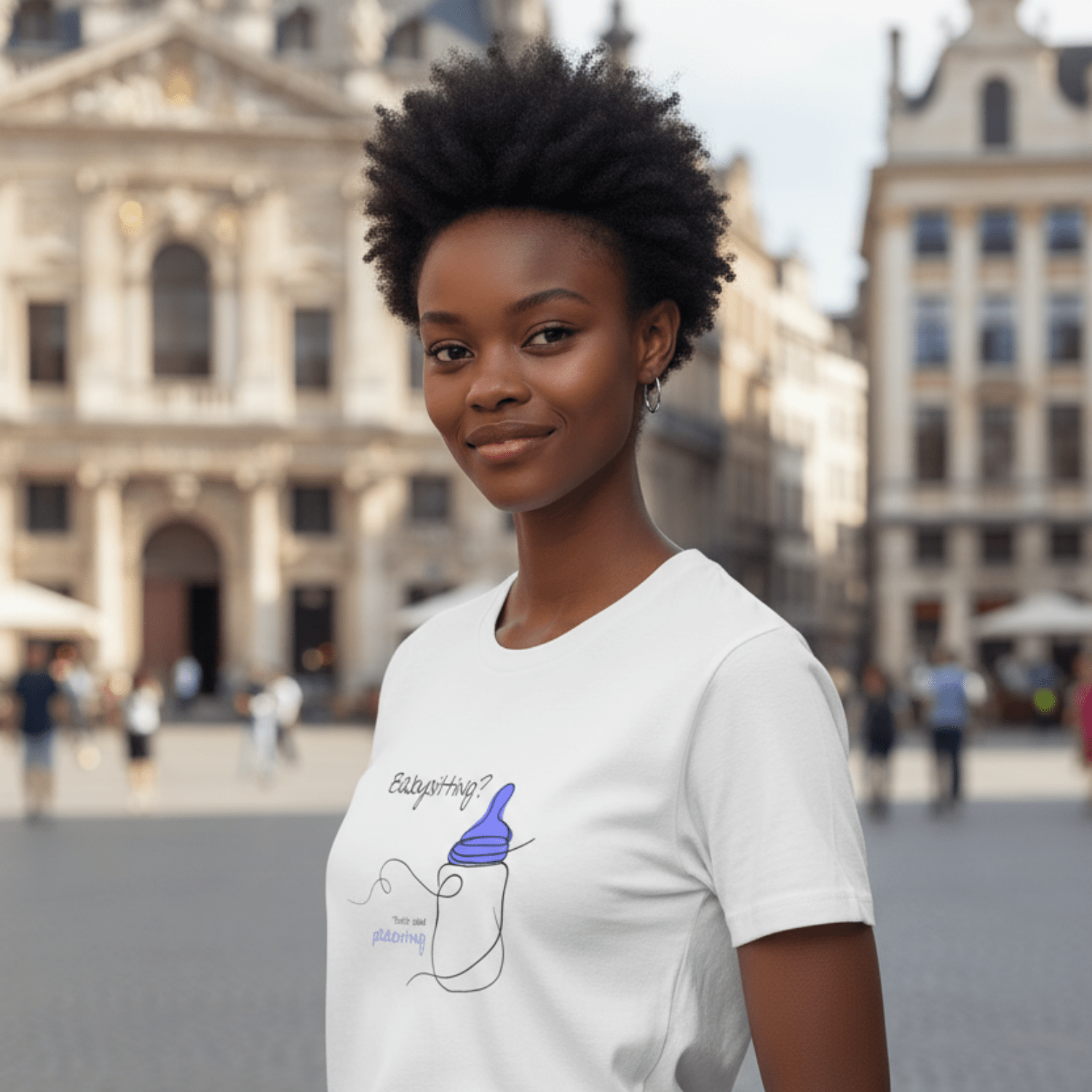 No Shit Shirts - Casual T-Shirt (Frontprint Large): Babysitting? That’s called parenting! - Casual T-Shirts - basic