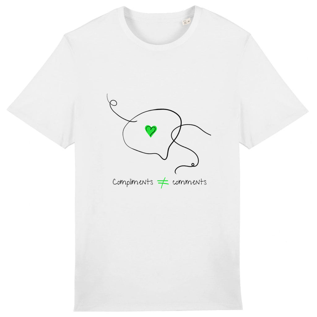 No Shit Shirts - Casual T-Shirt (Frontprint Large): Compliments ≠ comments. - Casual T-Shirts - basic