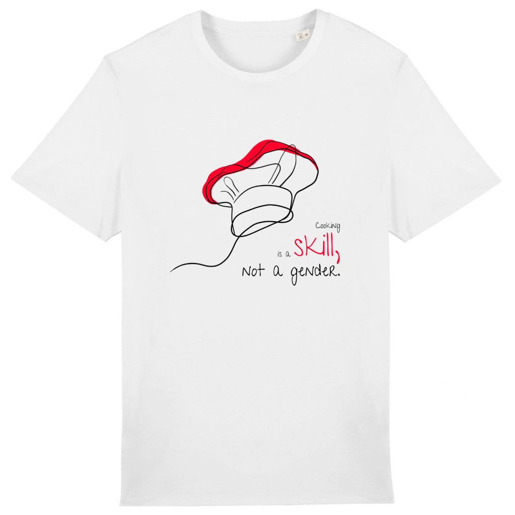 No Shit Shirts - Casual T-Shirt (Frontprint Large): Cooking is a skill, not a gender. - Casual T-Shirts - basic