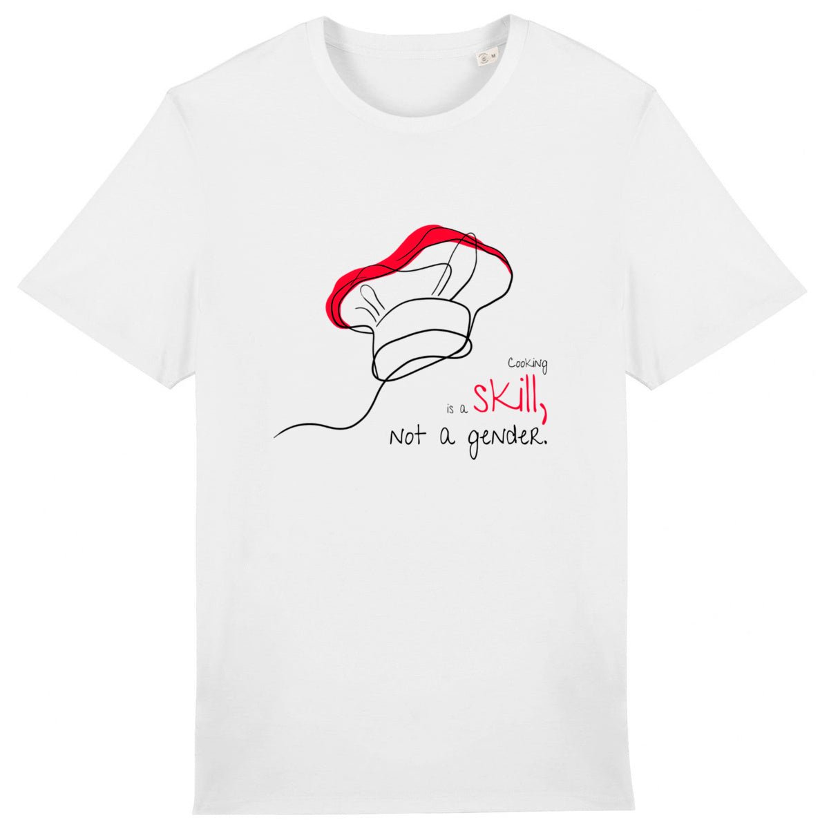 No Shit Shirts - Casual T-Shirt (Frontprint Large): Cooking is a skill, not a gender. - Casual T-Shirts - basic