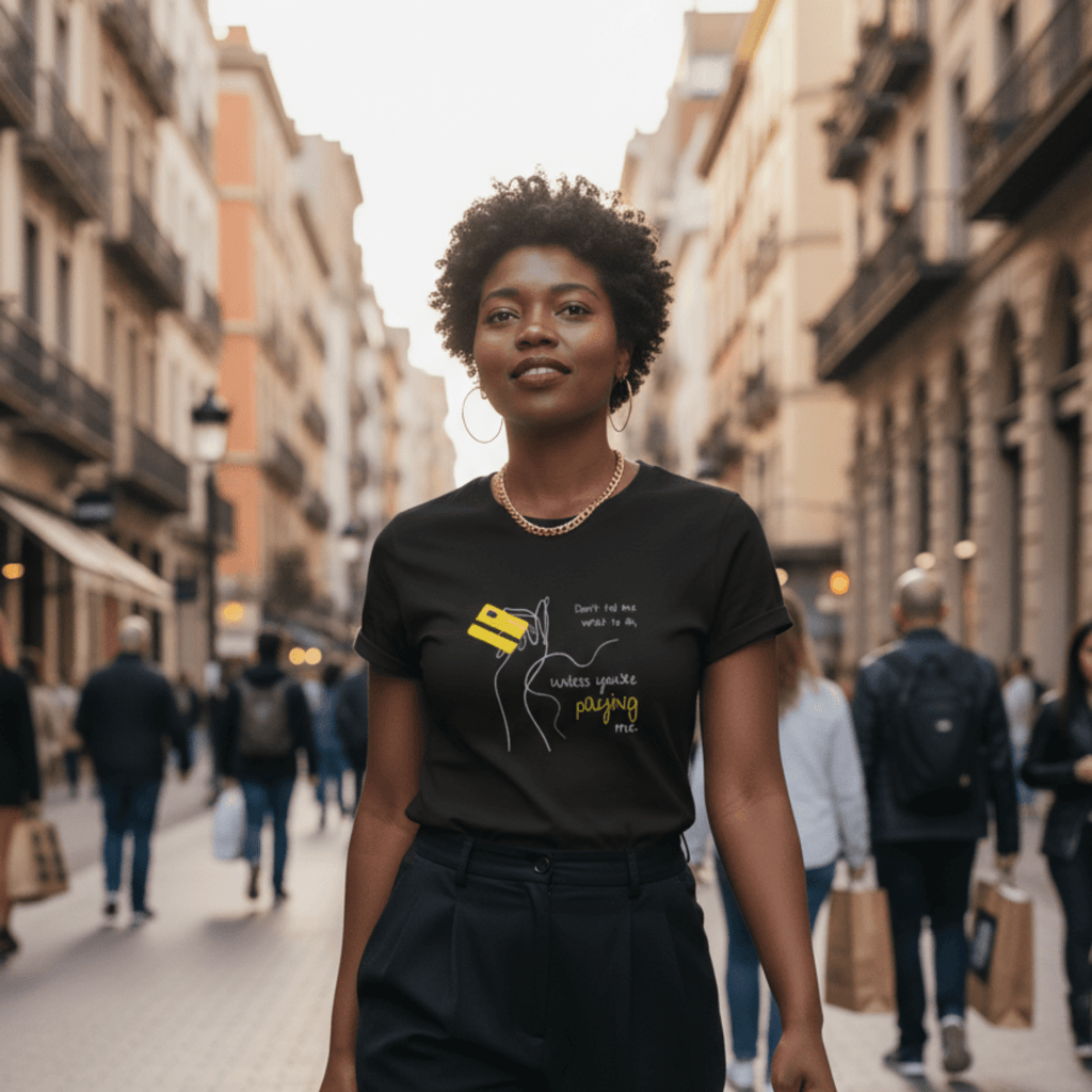 No Shit Shirts - Casual T-Shirt (Frontprint Large): Don’t tell me what to do, unless you’re paying me - Casual T-Shirts - basic