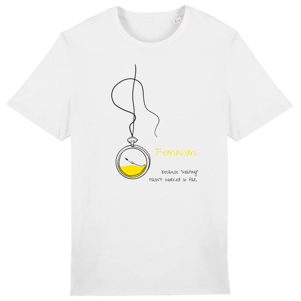 No Shit Shirts - Casual T-Shirt (Frontprint Large): Feminism: because “waiting” hasn’t worked so far - Casual T-Shirts - basic