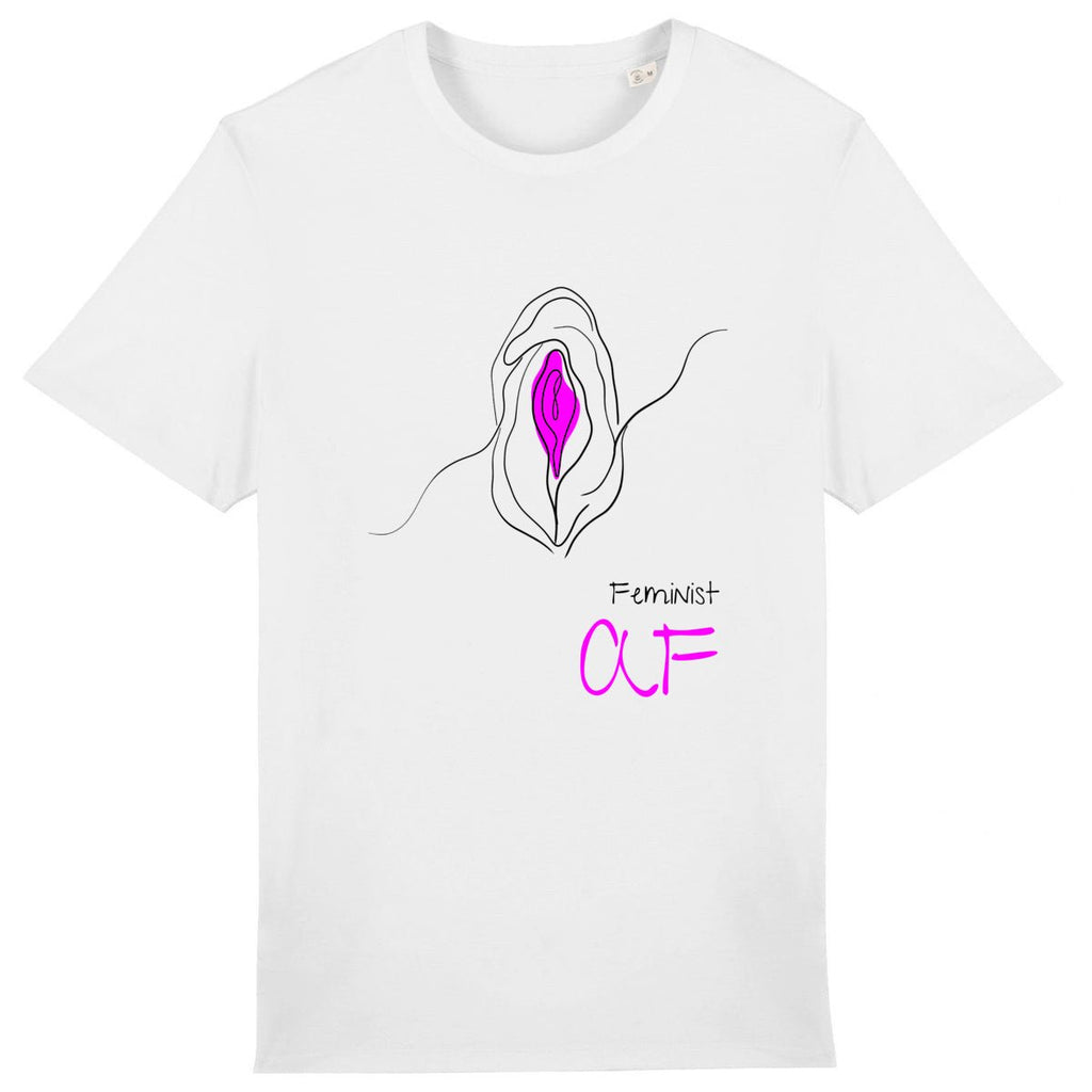 No Shit Shirts - Casual T-Shirt (Frontprint Large): Feminist AF - Casual T-Shirts - basic