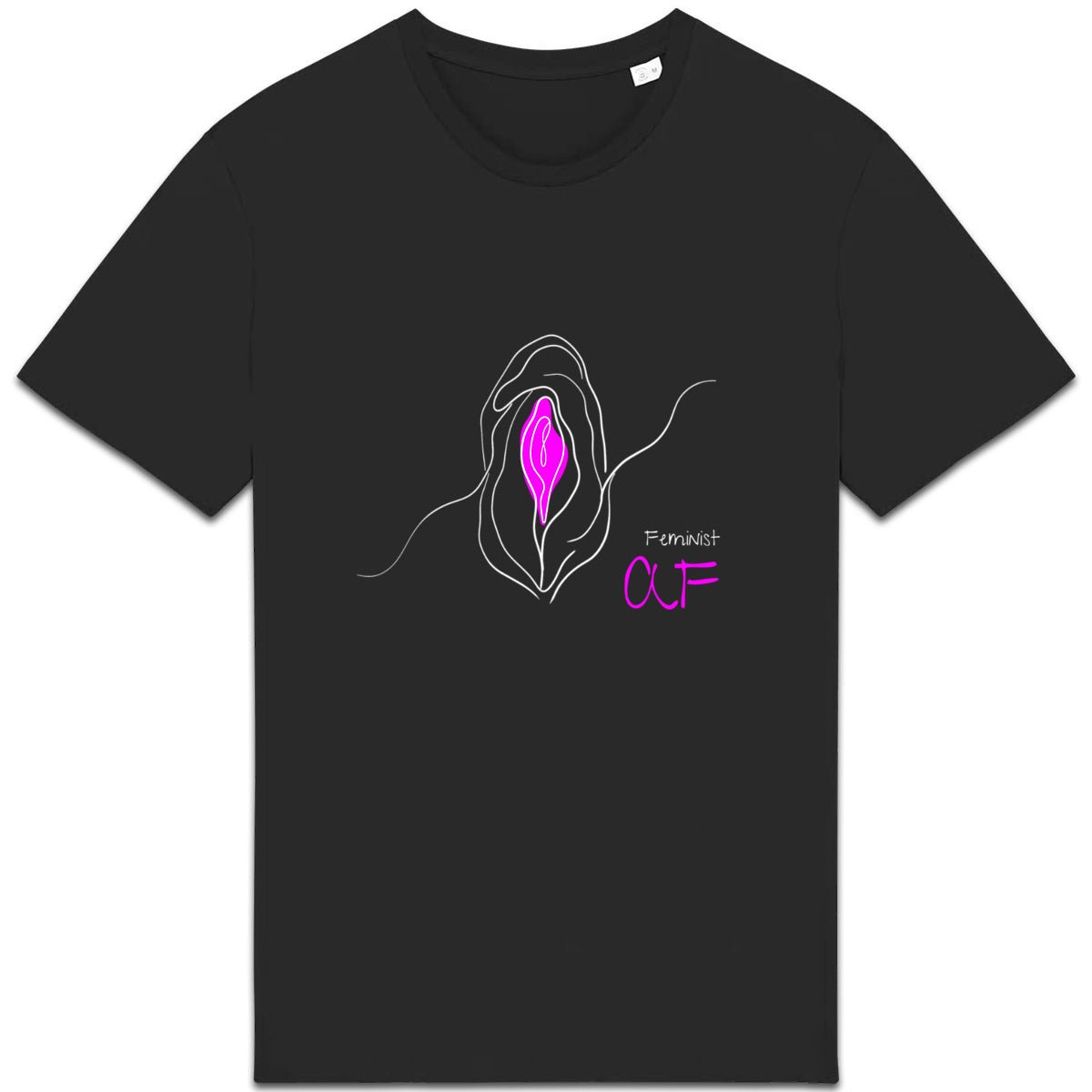 No Shit Shirts - Casual T-Shirt (Frontprint Large): Feminist AF - Casual T-Shirts - basic