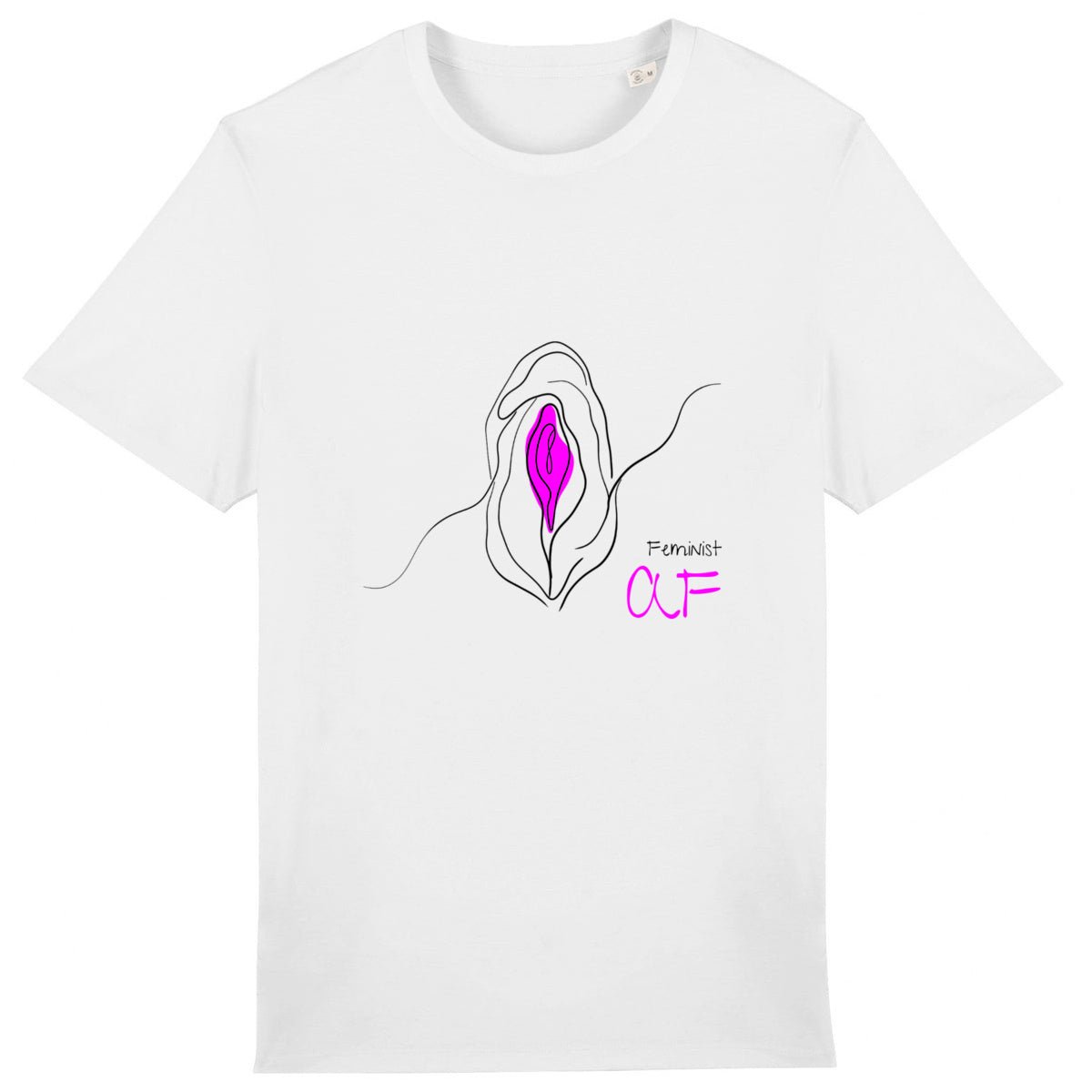 No Shit Shirts - Casual T-Shirt (Frontprint Large): Feminist AF - Casual T-Shirts - basic