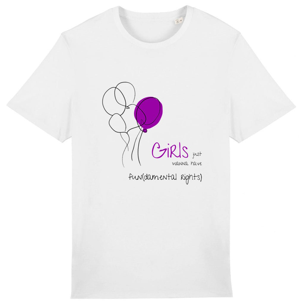No Shit Shirts - Casual T-Shirt (Frontprint Large): Girls just wanna have fun(damental rights) - Casual T-Shirts - basic