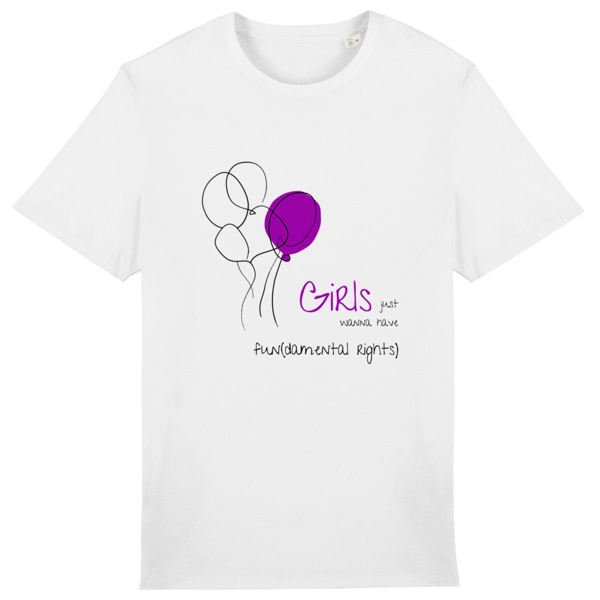 No Shit Shirts - Casual T-Shirt (Frontprint Large): Girls just wanna have fun(damental rights) - Casual T-Shirts - basic