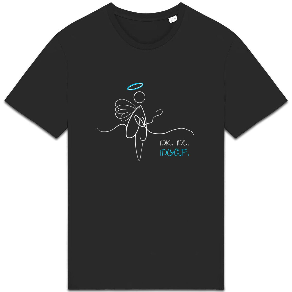 No Shit Shirts - Casual T-Shirt (Frontprint Large): IDK. IDC. IDGAF. - Casual T-Shirts - basic