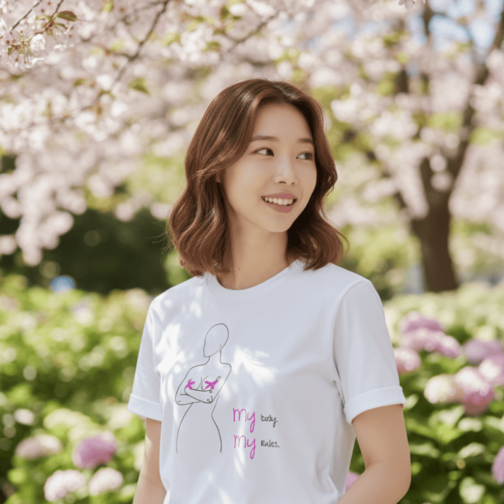 No Shit Shirts - Casual T-Shirt (Frontprint Large): My Body, My Rules - Body & Autonomy & Sexism - basic