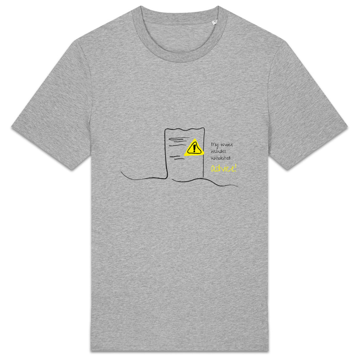 No Shit Shirts - Casual T-Shirt (Frontprint Large): My invoice includes unsolicited advice. - Casual T-Shirts - basic