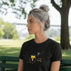 No Shit Shirts - Casual T-Shirt (Frontprint Large): Not your honey - Body & Autonomy & Sexism - basic