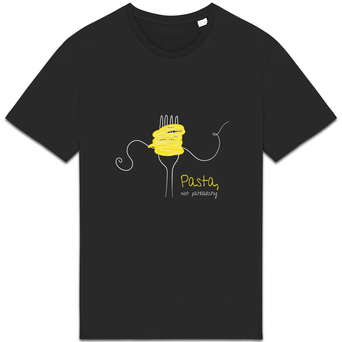 No Shit Shirts - Casual T-Shirt (Frontprint Large): Pasta, not patriarchy - Casual T-Shirts - basic