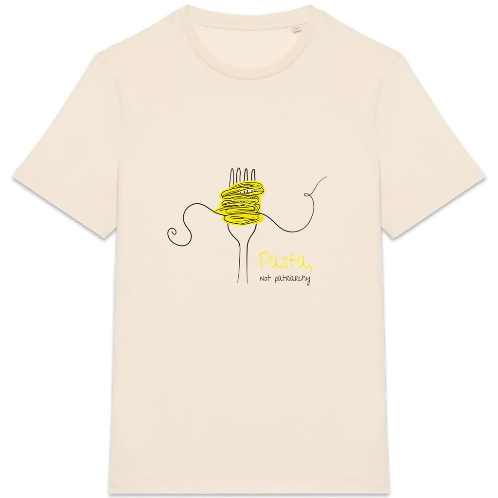 No Shit Shirts - Casual T-Shirt (Frontprint Large): Pasta, not patriarchy - Casual T-Shirts - basic