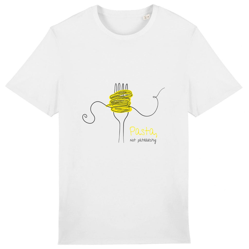 No Shit Shirts - Casual T-Shirt (Frontprint Large): Pasta, not patriarchy - Casual T-Shirts - basic