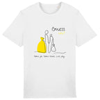 No Shit Shirts - Casual T-Shirt (Frontprint Large): Same job. Same hours. Less pay. Guess who? - Casual T-Shirts - basic