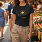 No Shit Shirts - Casual T-Shirt (Frontprint Large): Scrambled eggs need skill, not chromosomes. - Casual T-Shirts - basic