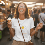 No Shit Shirts - Casual T-Shirt (Frontprint Large): Scrambled eggs need skill, not chromosomes. - Casual T-Shirts - basic