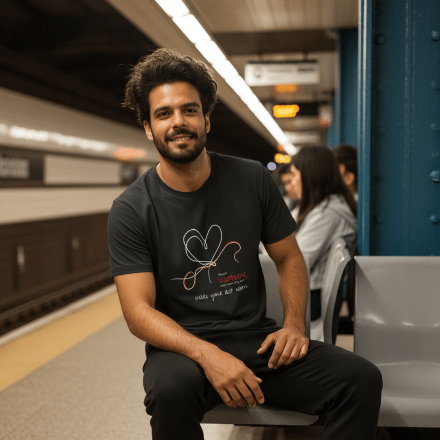 No Shit Shirts - Casual T-Shirt (Frontprint Large): Support women, even when they don’t share your last name. - Casual T-Shirts - basic