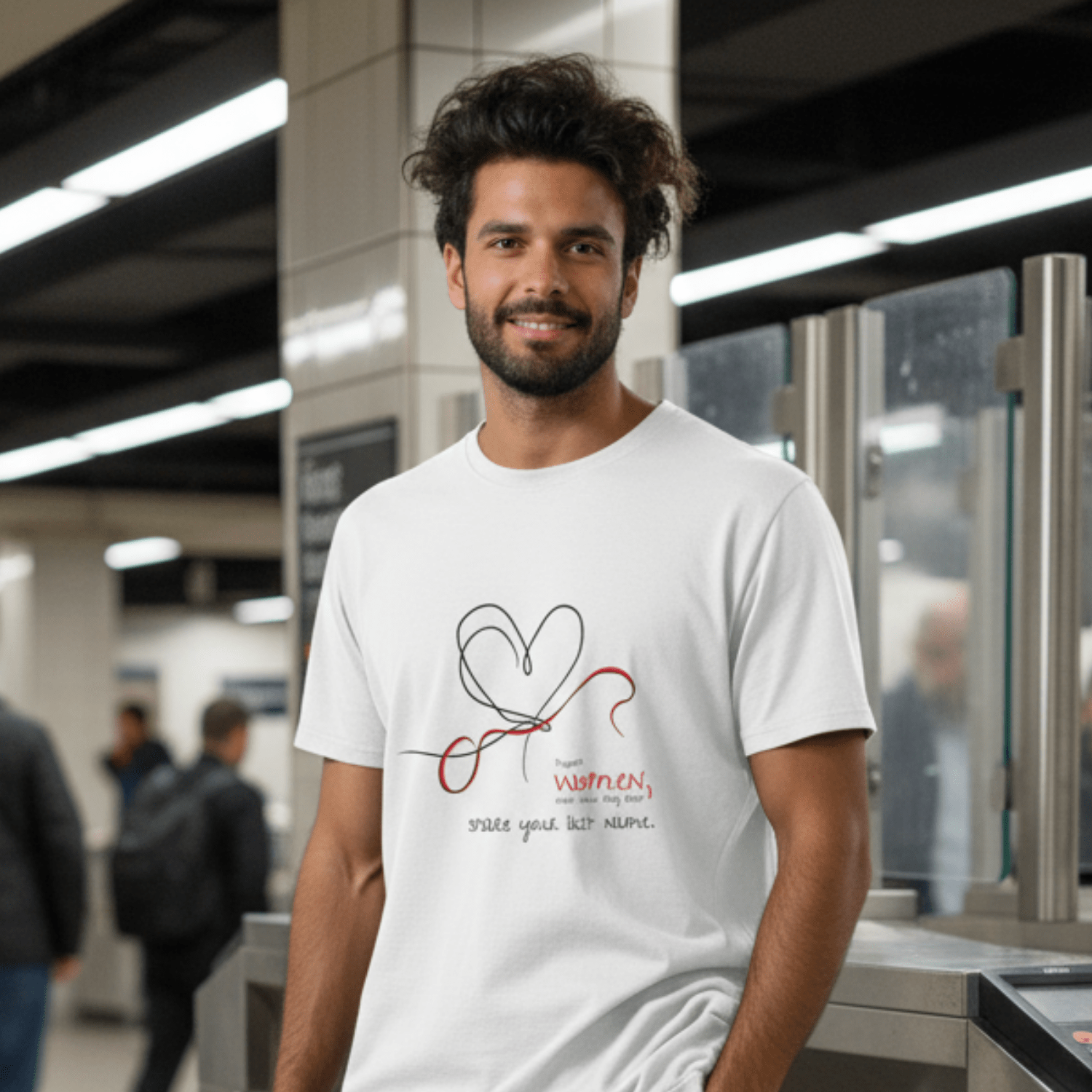 No Shit Shirts - Casual T-Shirt (Frontprint Large): Support women, even when they don’t share your last name. - Casual T-Shirts - basic