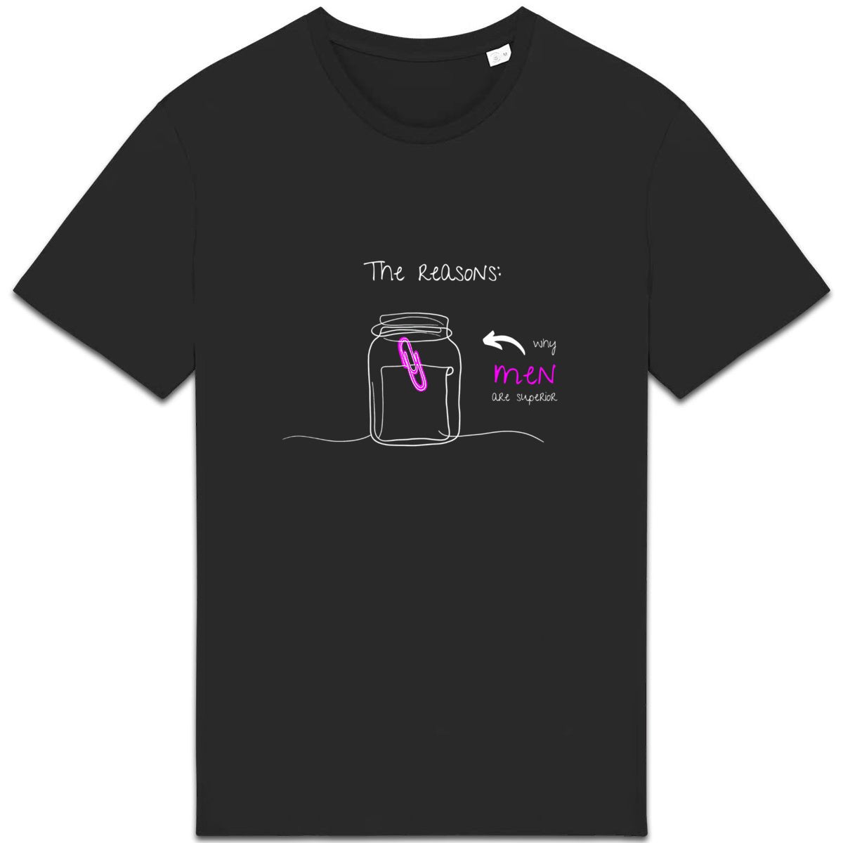 No Shit Shirts - Casual T-Shirt (Frontprint Large): The reasons why men are superior: - Casual T-Shirts - basic